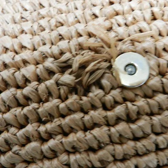 Bally Vintage Straw & Leather shoulder handbag purse made in Italy brown medium - Picture 13 of 16